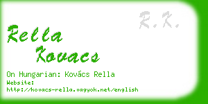 rella kovacs business card